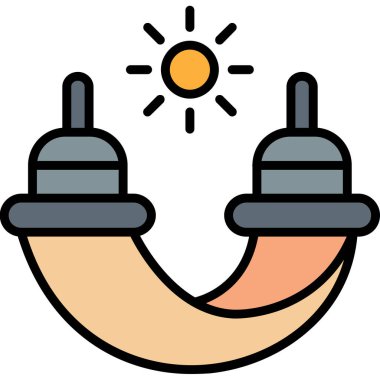 Güneş simgesi, vektör illüstrasyonu