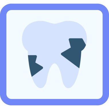 Diş simgesinin vektör illüstrasyonu