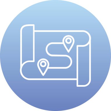 Harita işaretleyici konum simgesi ana hat biçiminde