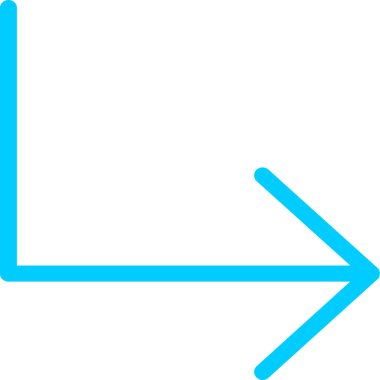 ok sol kontur simgesi ana hat biçiminde