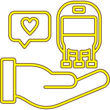 kalp ve akıllı telefon konuşma balonu vektör çizim tasarımı ile