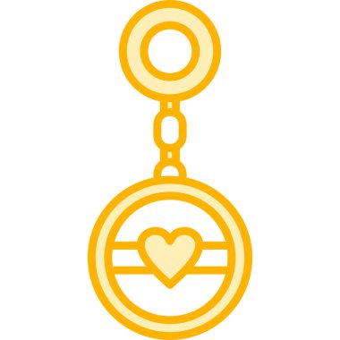 Anahtarlık simgesi. Web için anahtar vektör simgelerinin özet çizimi