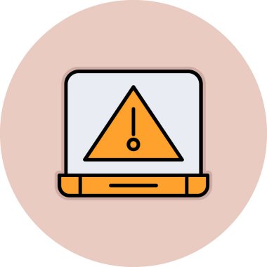 uyarı vektörü düz renk simgesi tasarımı