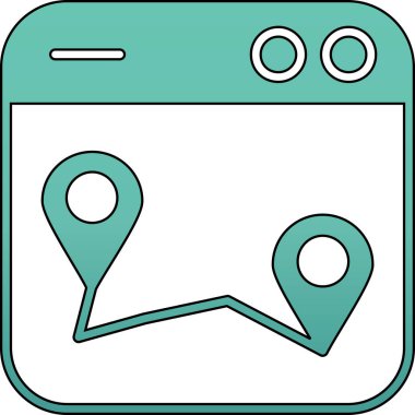 konum haritası vektör illüstrasyonu