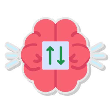 Beyin kutsal kişilerin resmi içinde düz stil