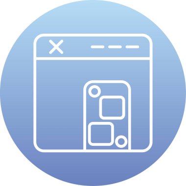 Uygulama simgesinin vektör illüstrasyonu