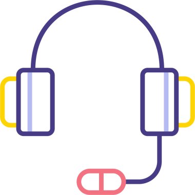 Kulaklık. Web simgesi basit illüstrasyon