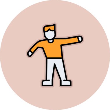 Tek bir adam simgesi tasarımının vektör illüstrasyonu