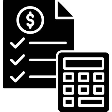 Hesap makinesi. Web simgesi basit illüstrasyon