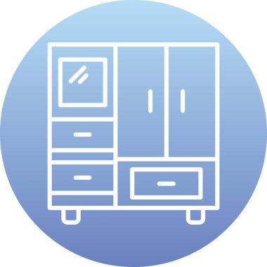 Buzdolabı. Web simgesi basit illüstrasyon