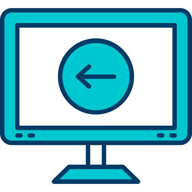 Bilgisayar simgesi. Web için dizüstü bilgisayar vektör simgelerinin özet çizimi