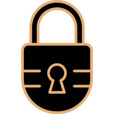 Asma kilit web simgesi basit vektör illüstrasyonu