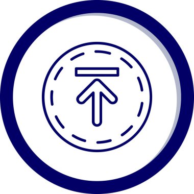 Yol işareti simgesinin vektör illüstrasyonu