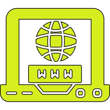 İnternet simgesi. özet internet teknolojisi vektör rengi izole edildi