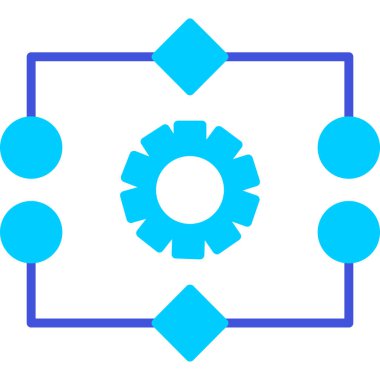 Mavi bir simgenin vektör illüstrasyonu