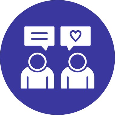 Sohbet simgesinin vektör illüstrasyonu