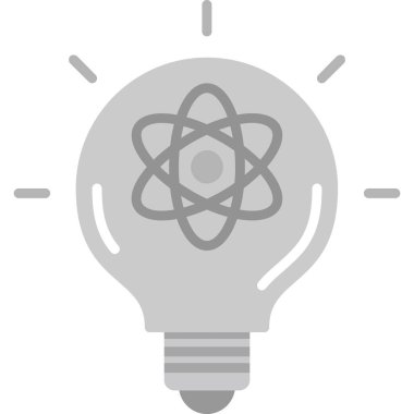 atom düzlüğü simgesi, vektör illüstrasyonu