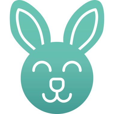 Tavşancık. Web simgesi basit illüstrasyon