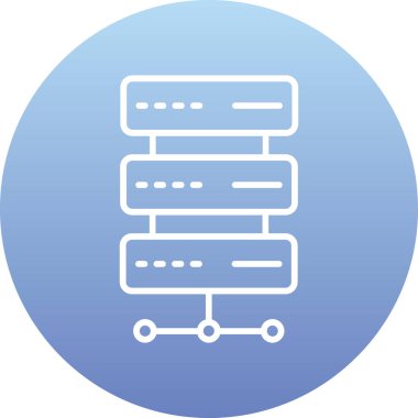 veri sunucusu simgesi, vektör illüstrasyonu