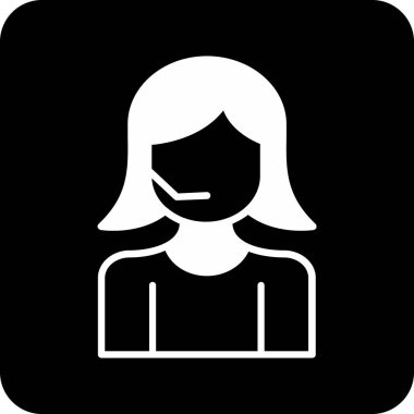 avatar kadın kullanıcı simgesi katı biçiminde