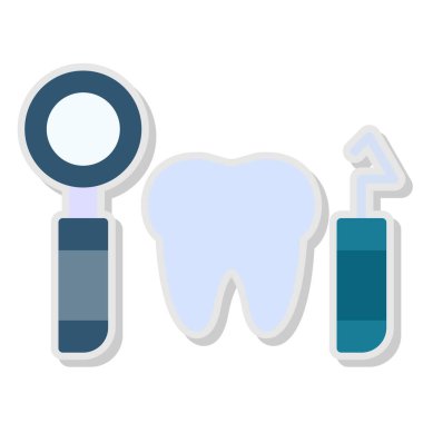 vektör illüstrasyonu, diş simgesi