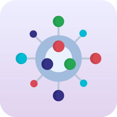 Molekül simgesi, vektör çizimi