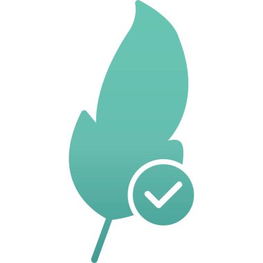 Tüy ve işaret simgesi. vektör illüstrasyonu