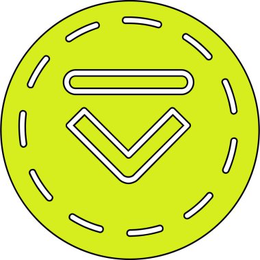 Yeşil bir simgenin vektör illüstrasyonu