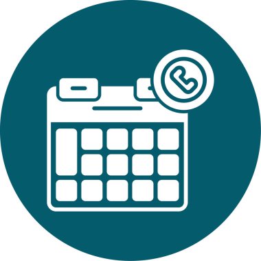 Takvim simgesi vektör illüstrasyonu