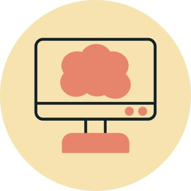 Modern bilgisayar simgesinin vektör illüstrasyonu