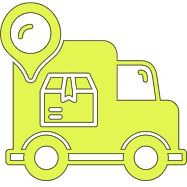 Kamyon. Web simgesi basit illüstrasyon