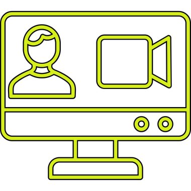 Video seslenmek kutsal kişilerin resmi, vektör çizim