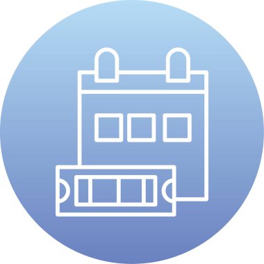 Modern binanın vektör illüstrasyonu