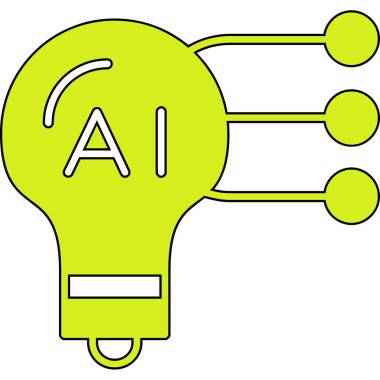 ai zeka robot simgesi - ana hatlar biçimi