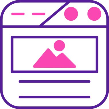 tarayıcı simgesi, vektör illüstrasyonu