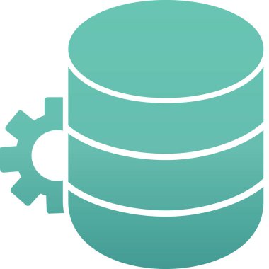 Veritabanı sunucusu simgesi, basit vektör çizim