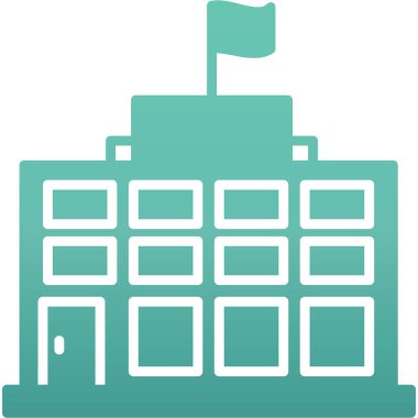 okul vektör çizgisi simgesi