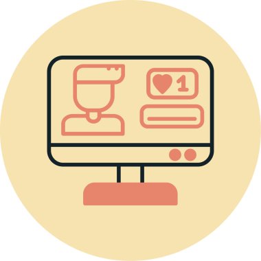 video. Web simgesi basit illüstrasyon