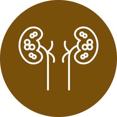 Böbrek ikonu. Basit tasarım