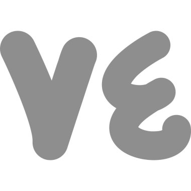 aşk harfi simgesi vektörü