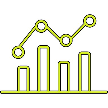 grafik çizelgesi simgesi, vektör illüstrasyonu