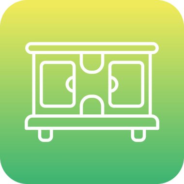 Benzersiz tramvay vektör simgesi