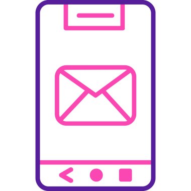 Bir cep telefonu simgesinin vektör illüstrasyonu