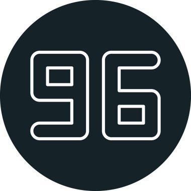 Sekiz numaralı simge, vektör, illüstrasyon