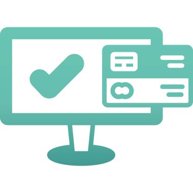 Düz simge vektör illüstrasyonunu kontrol et