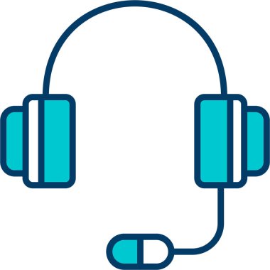 Kulaklık. Web simgesi basit illüstrasyon