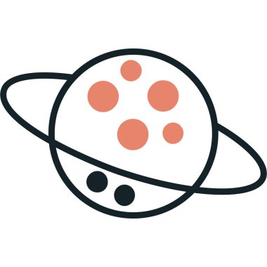 Uzay gezegen vektör simgesi