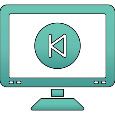 Bilgisayar. Web simgesi basit tasarım