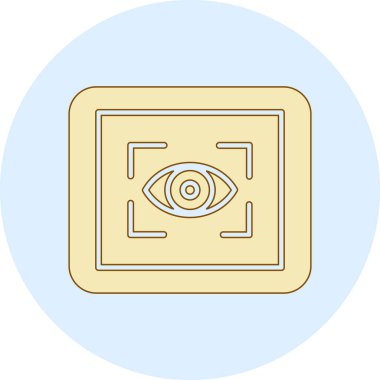 Bir göz simgesinin vektör illüstrasyonu