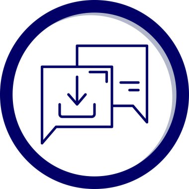 Mesaj var. Web simgesi basit illüstrasyon